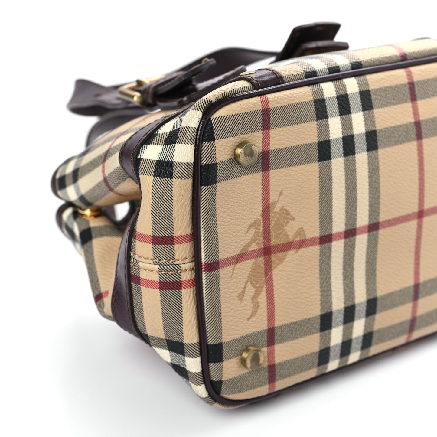 Haymarket Check Buckle Satchel Chocolate