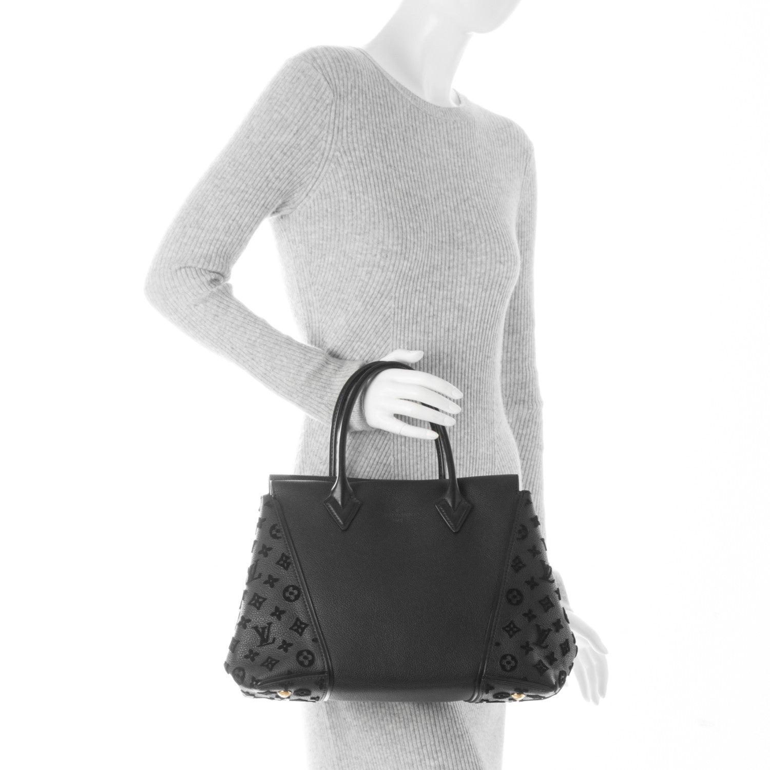 Louis Vuitton Cuir Orfèvre Tote W PM Black 2 of 6