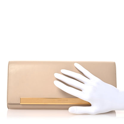 Saint Laurent Patent Grain de Poudre Lutetia Flap Clutch Beige 2 of 13