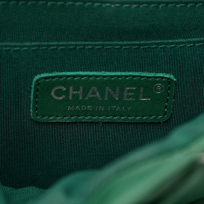 Chanel Lambskin Chevron Quilted Small Urban Spirit Backpack Green 6 of 10
