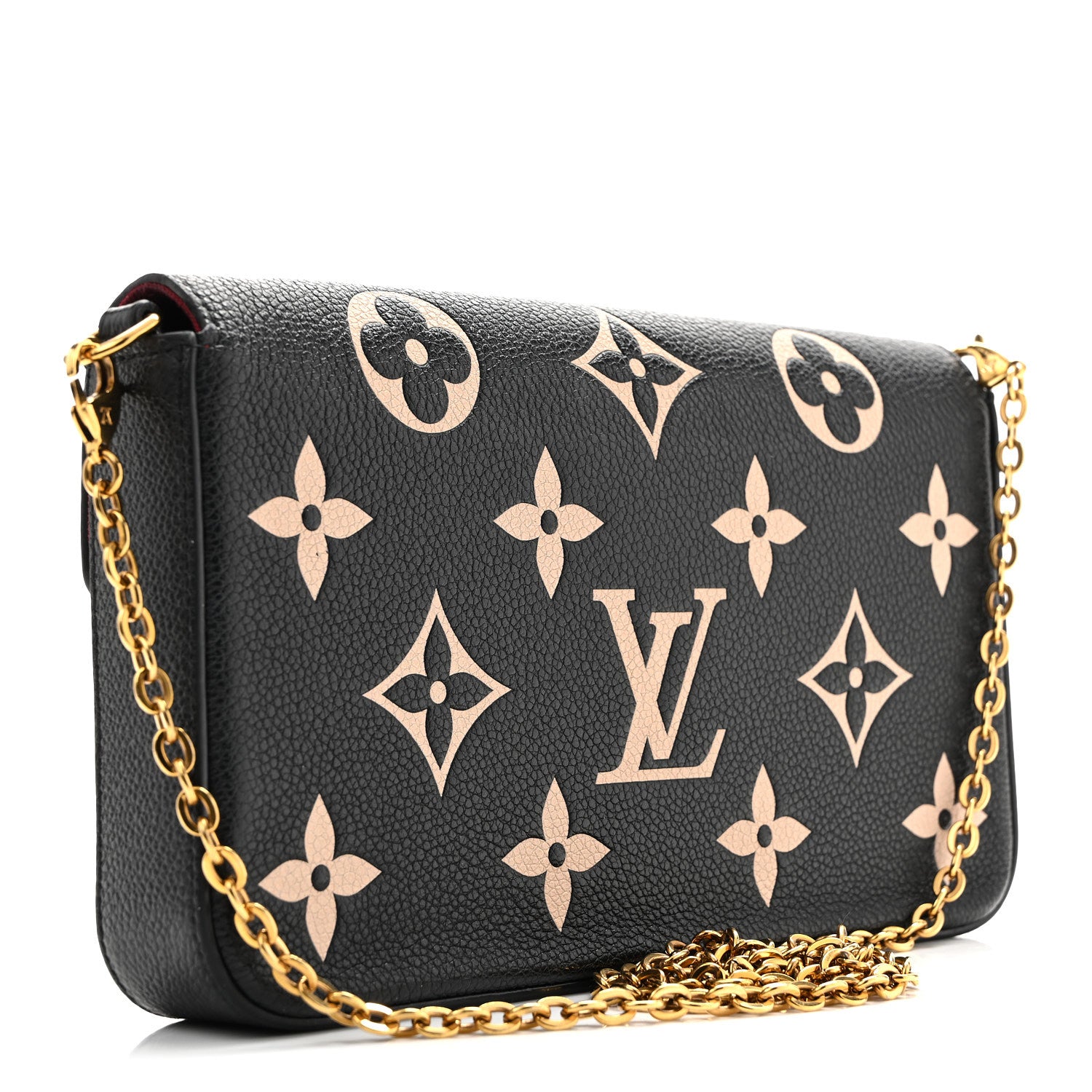 Louis Vuitton Empreinte Monogram Giant Felicie Pochette Black Beige 4 of 12