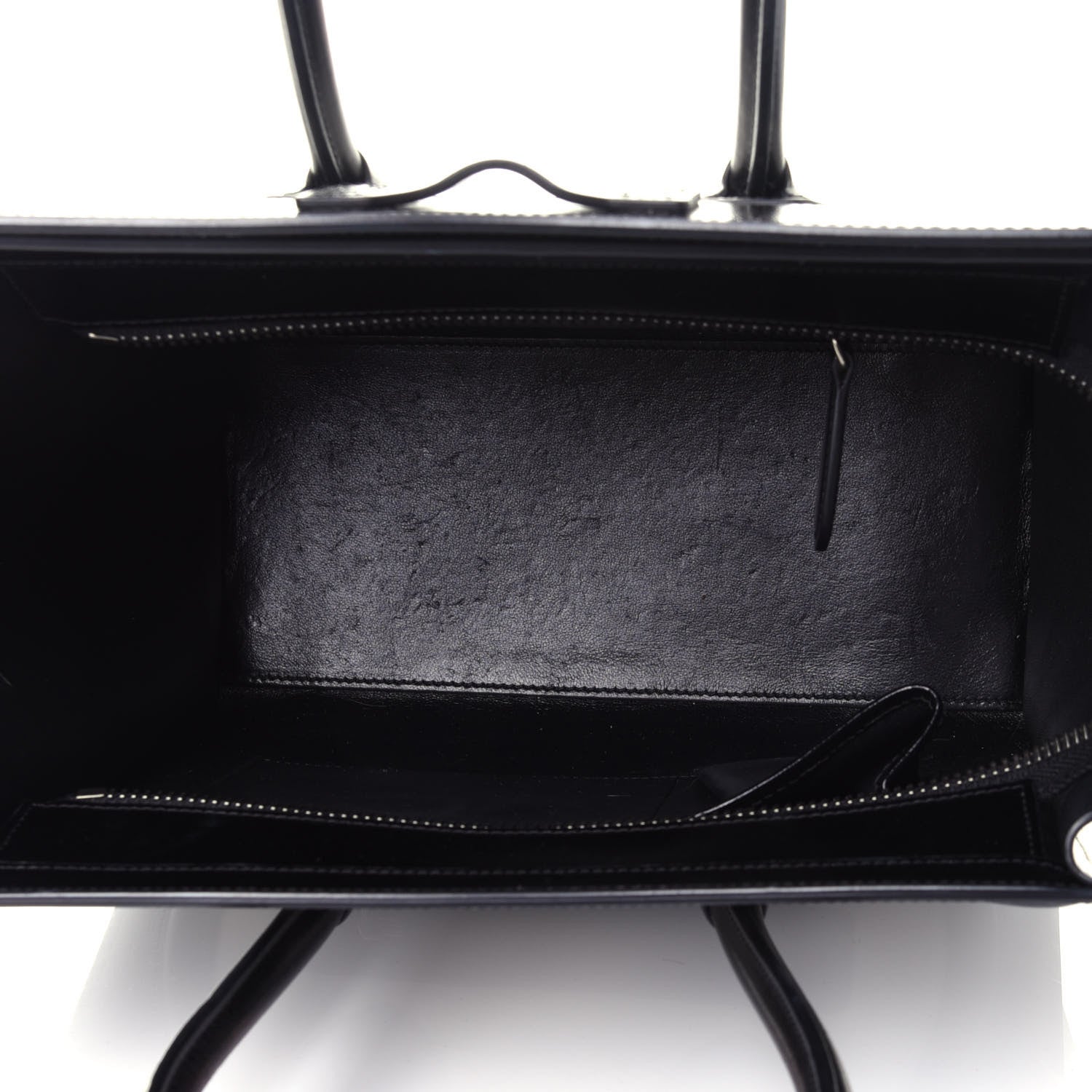 Celine Sleek Calfskin Micro Bi-Color Luggage Black White 4 of 5