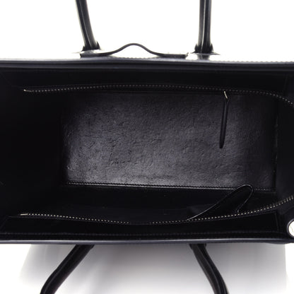 Celine Sleek Calfskin Micro Bi-Color Luggage Black White 4 of 5