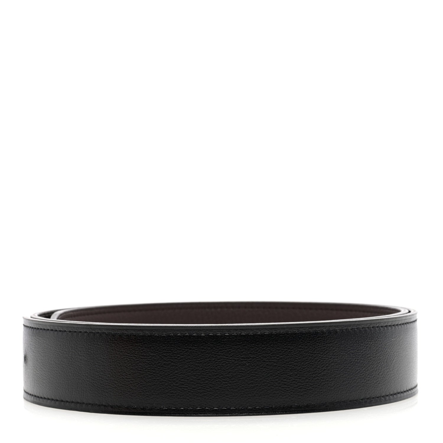 Hermes Box Togo 32mm Belt Strap 85 34 Black Rouge H 2 of 6