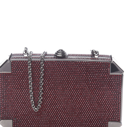 Judith Leiber Crystal Minaudiere Clutch Crimson 7 of 9