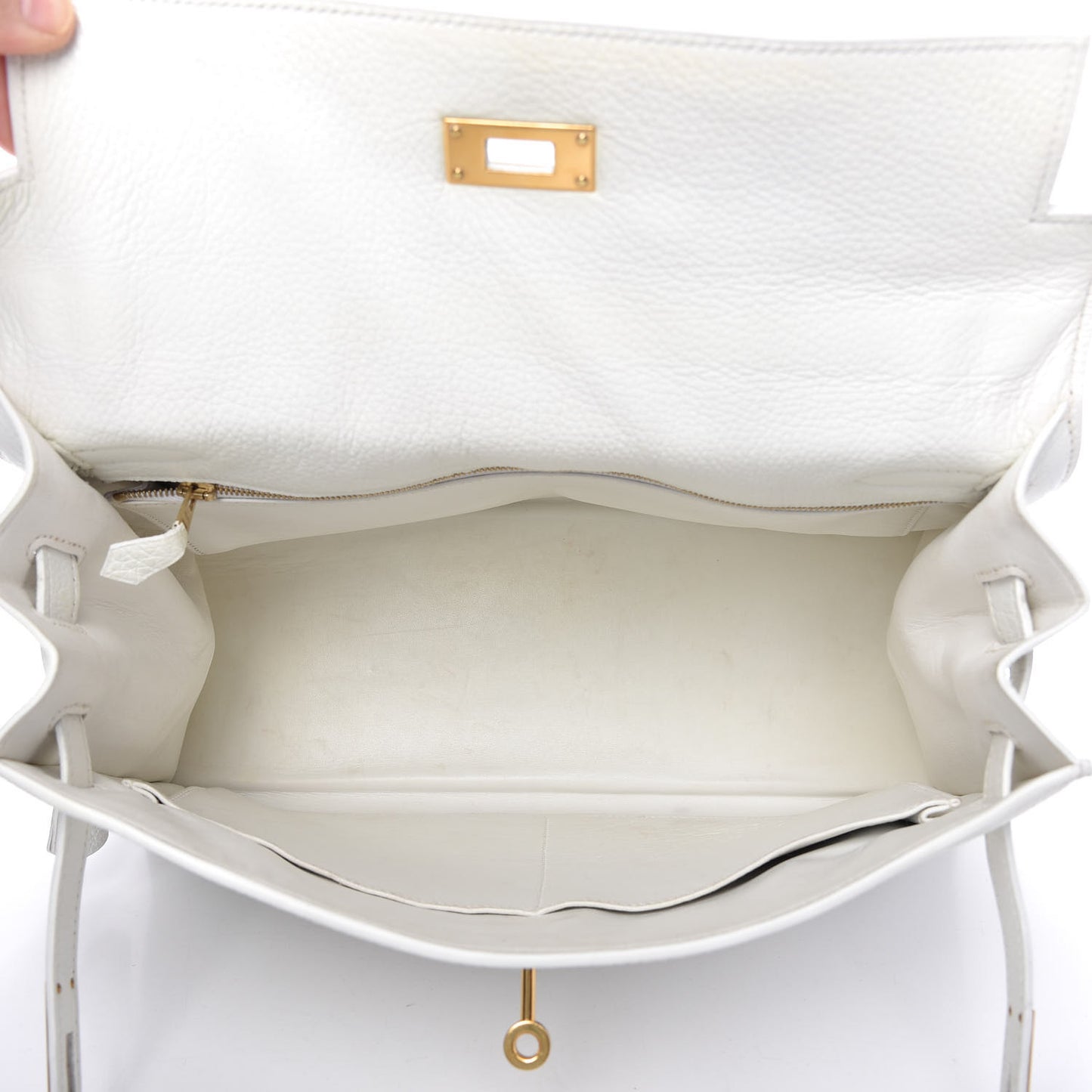 Taurillon Clemence Kelly Sellier 32 White