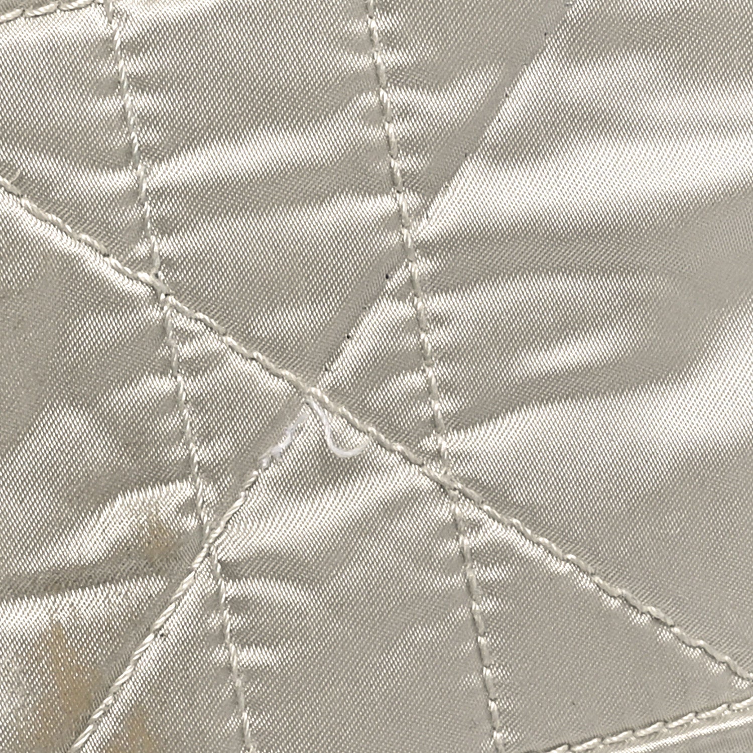 Christian Dior Nylon Cannage Drawstring Bag White 11 of 12