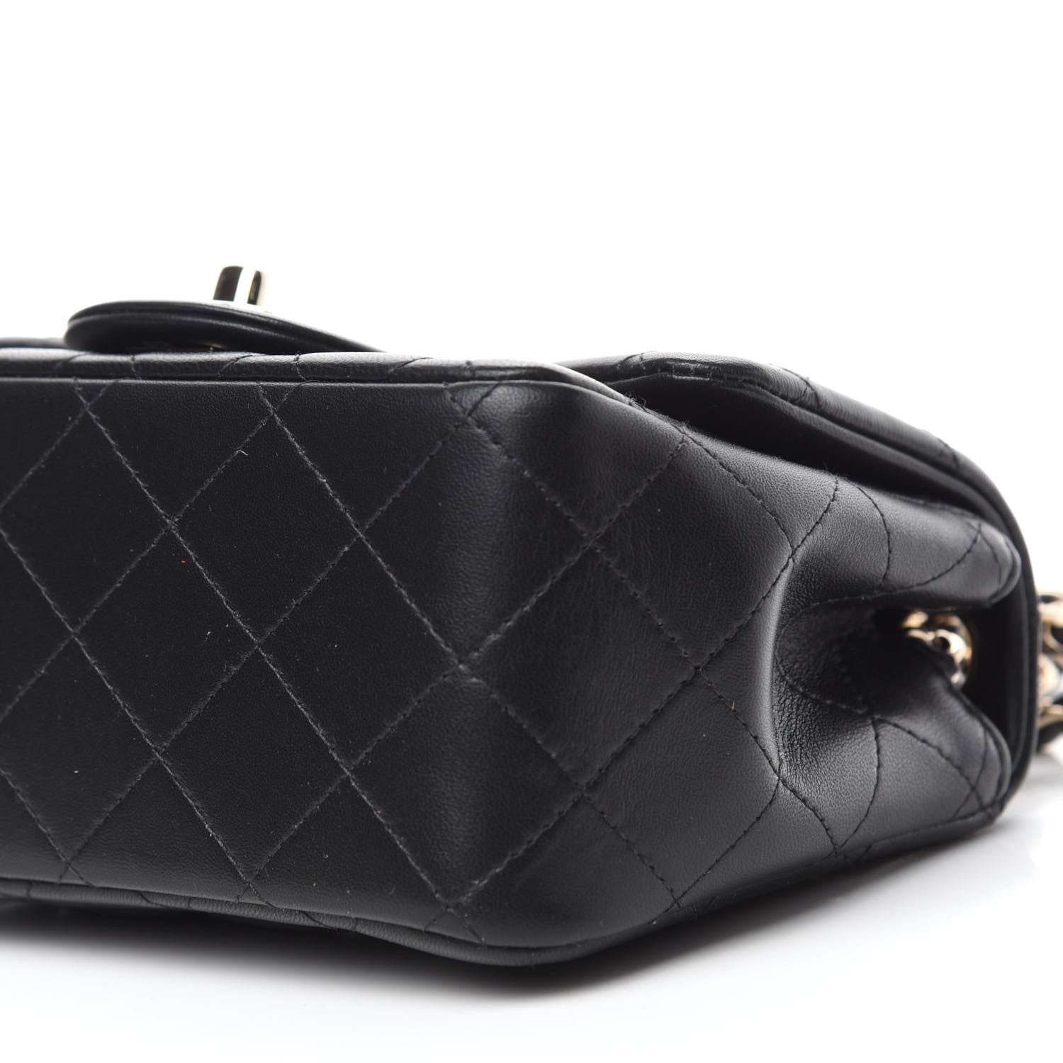 Chanel Lambskin Quilted Mini Square Flap Black 7 of 11