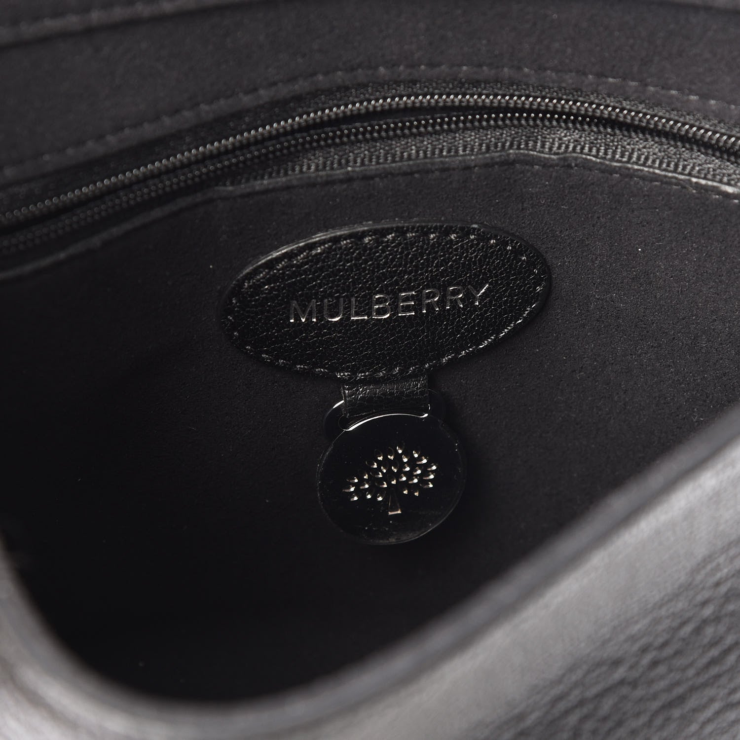 Mulberry Glossy Goatskin Small Lily Flap Black 9 of 10