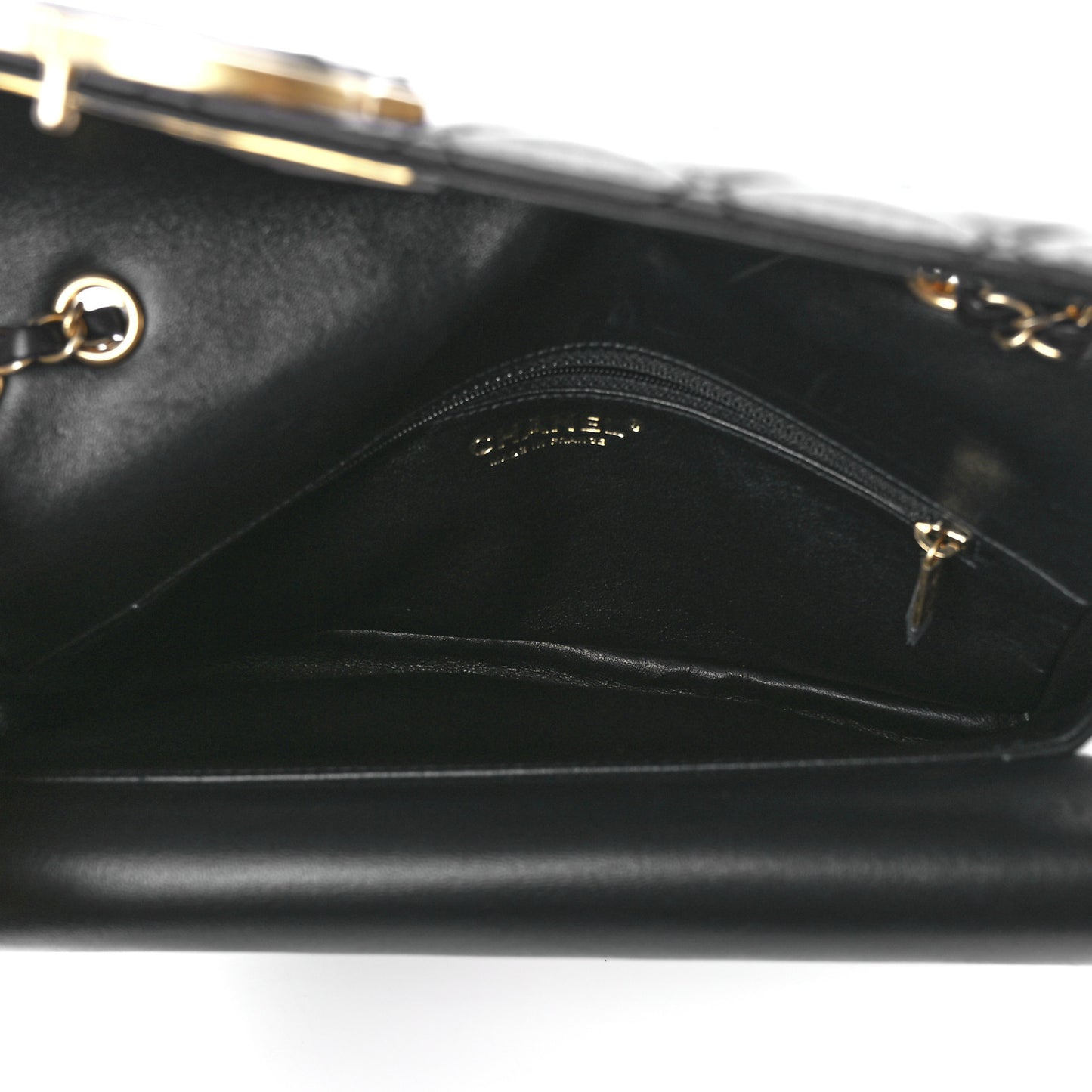 Lambskin Quilted Large CC Chic Flap Black