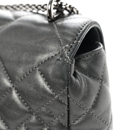 Versace Metallic Nappa Quilted Icon Shoulder Bag Grey 14 of 14