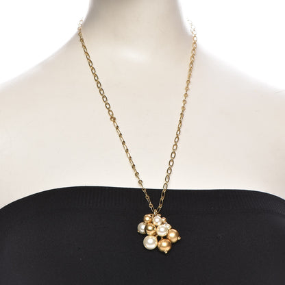 Chanel Pearl Cluster CC Pendant Necklace Gold 2 of 5