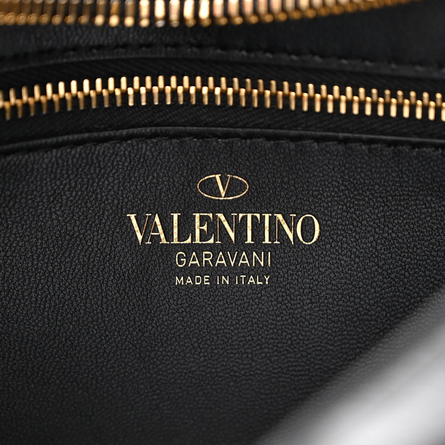 Valentino Garavani Calfskin Stud Sign Zip Hobo Black 6 of 9