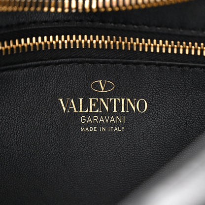 Valentino Garavani Calfskin Stud Sign Zip Hobo Black 6 of 9