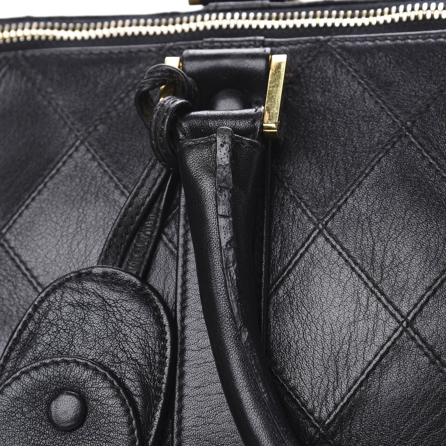 Chanel Calfskin Stitched CC Boston Black 18 of 21