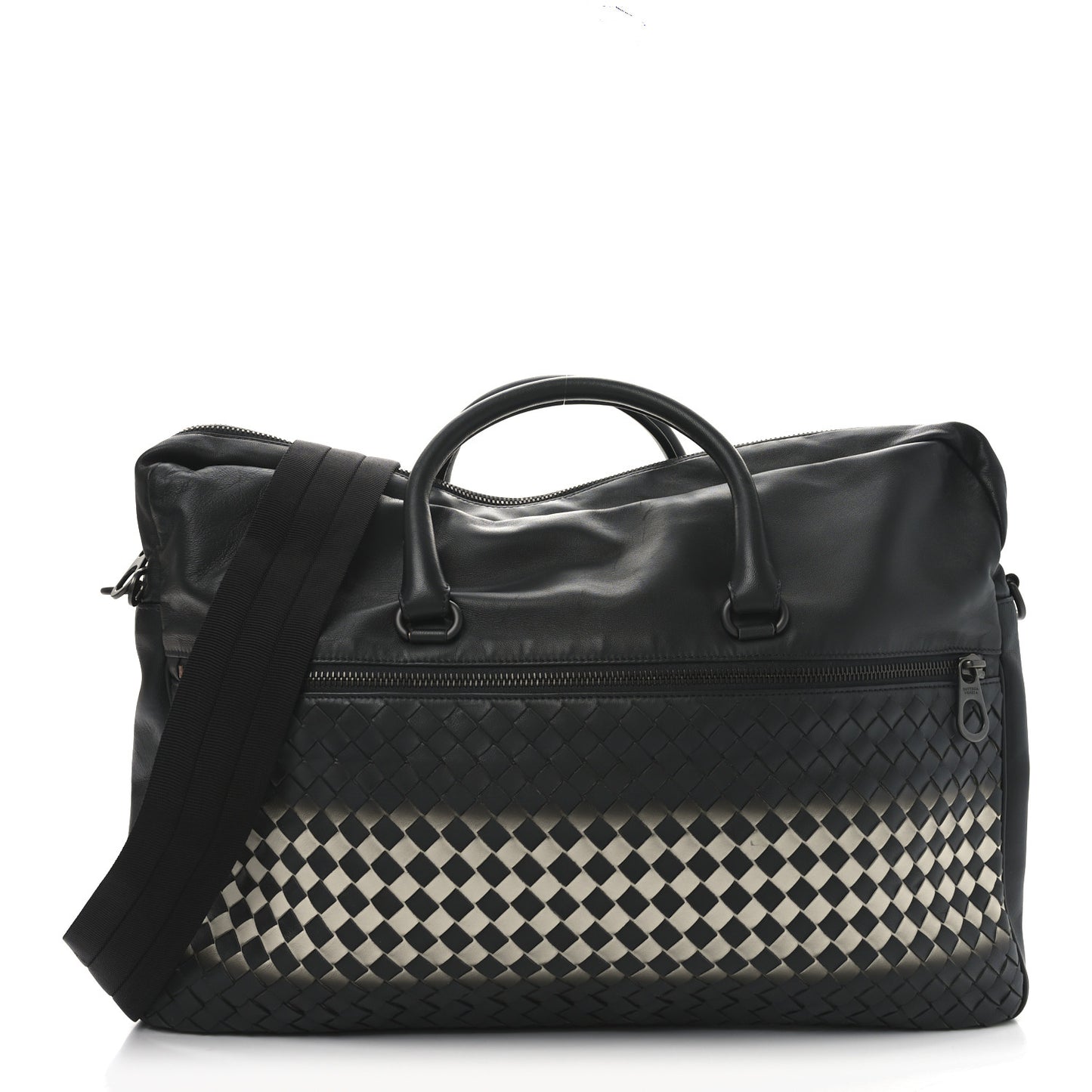 Nappa Intrecciato Briefcase Gradient Black