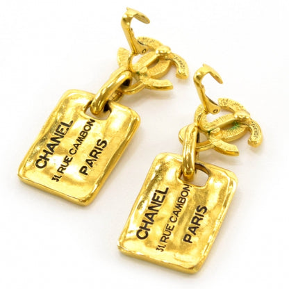 Chanel 31 Rue Cambon CC Clip On Earrings Gold 3 of 5