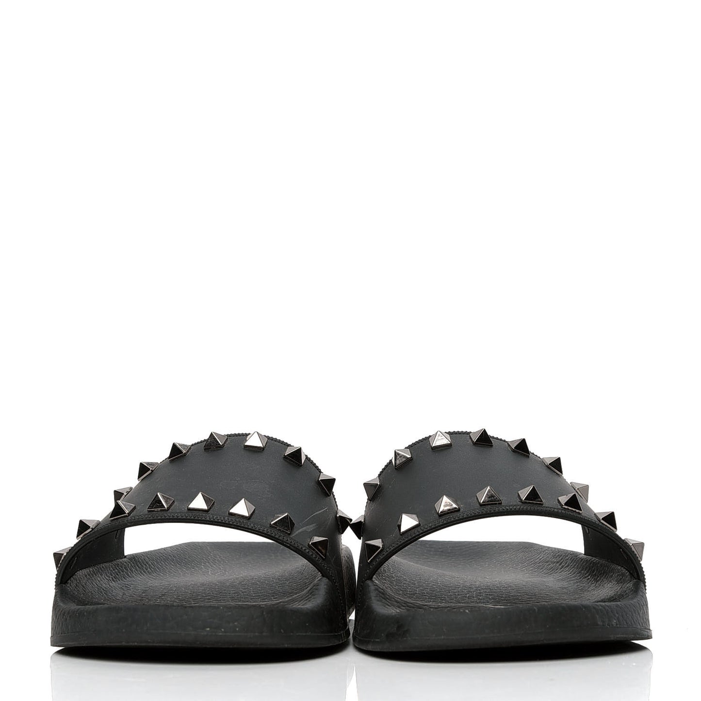 Rubber Rockstud Slide Sandals 40 Black