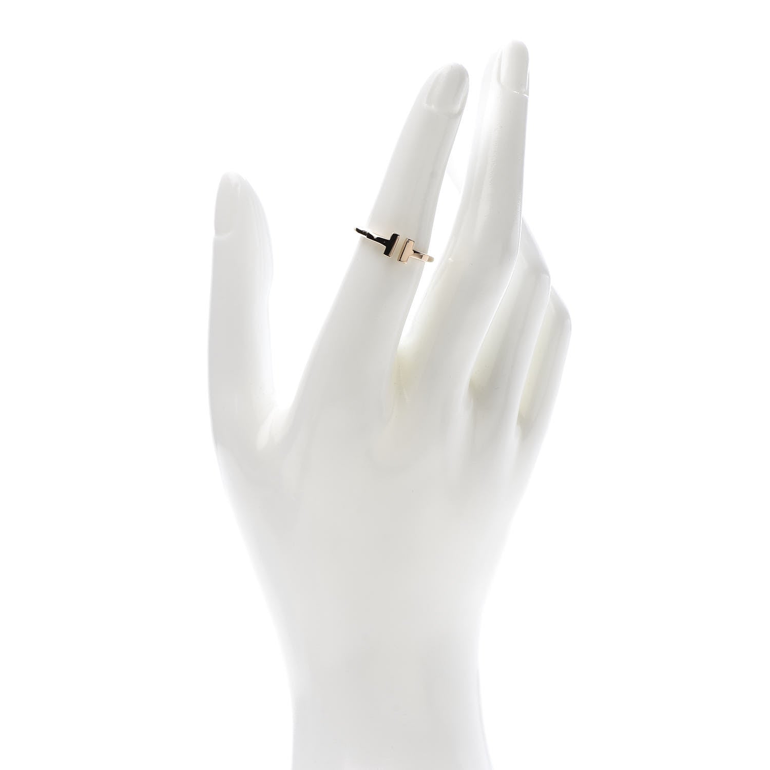 Tiffany 18K Rose Gold T Wire Ring 53 6.5 2 of 5