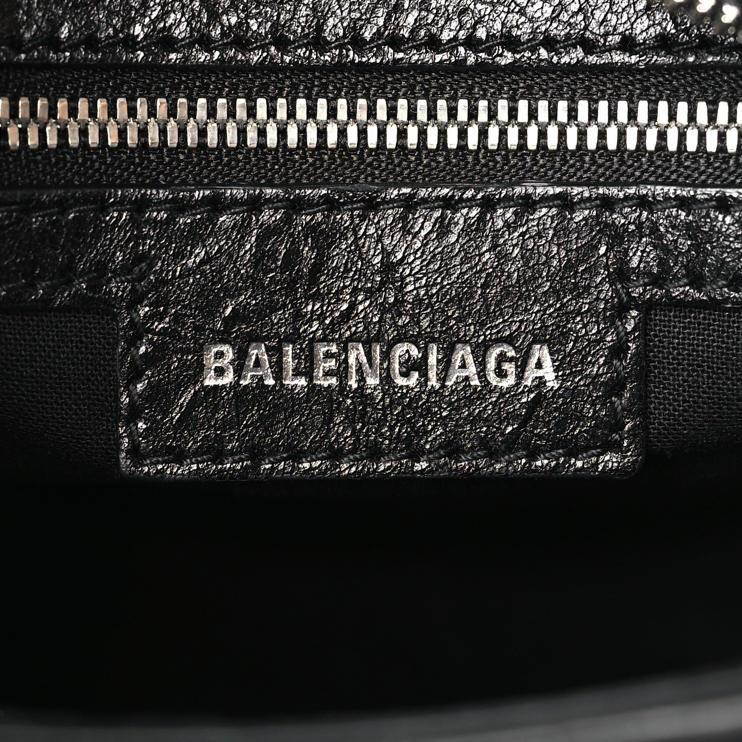 Balenciaga Agneau Arena Crystal Neo Cagole Handbag XS Black 6 of 9