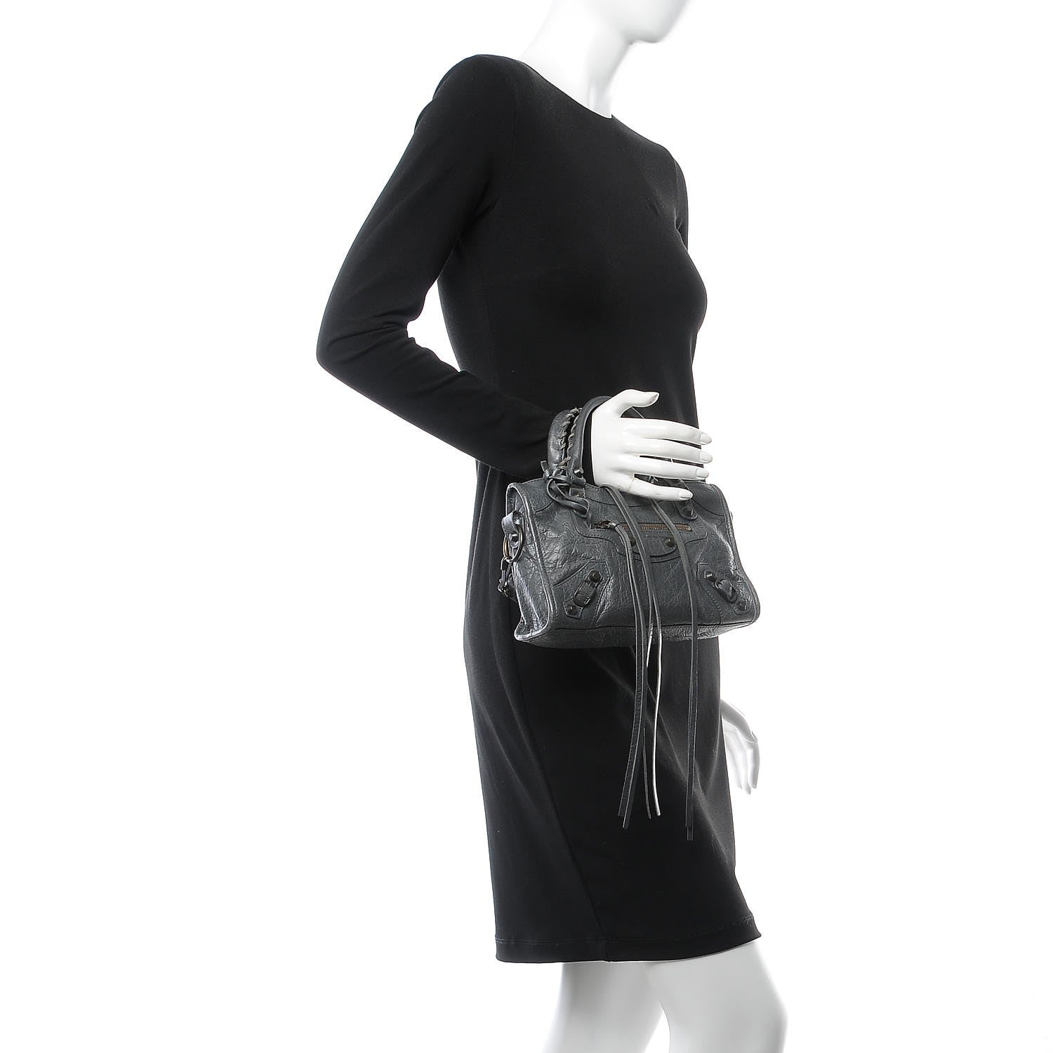 Balenciaga Agneau Classic Hardware Mini City Gris Tarmac 3 of 8