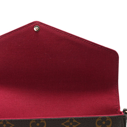 Louis Vuitton Monogram Pochette Felicie Chain Wallet Fuchsia 11 of 13
