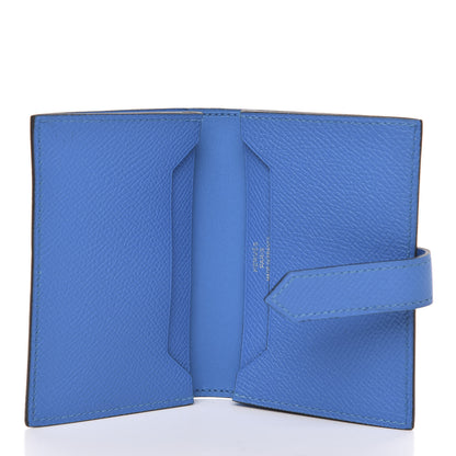 Hermes Epsom Bearn Card Holder Wallet Bleu Paradis 5 of 7