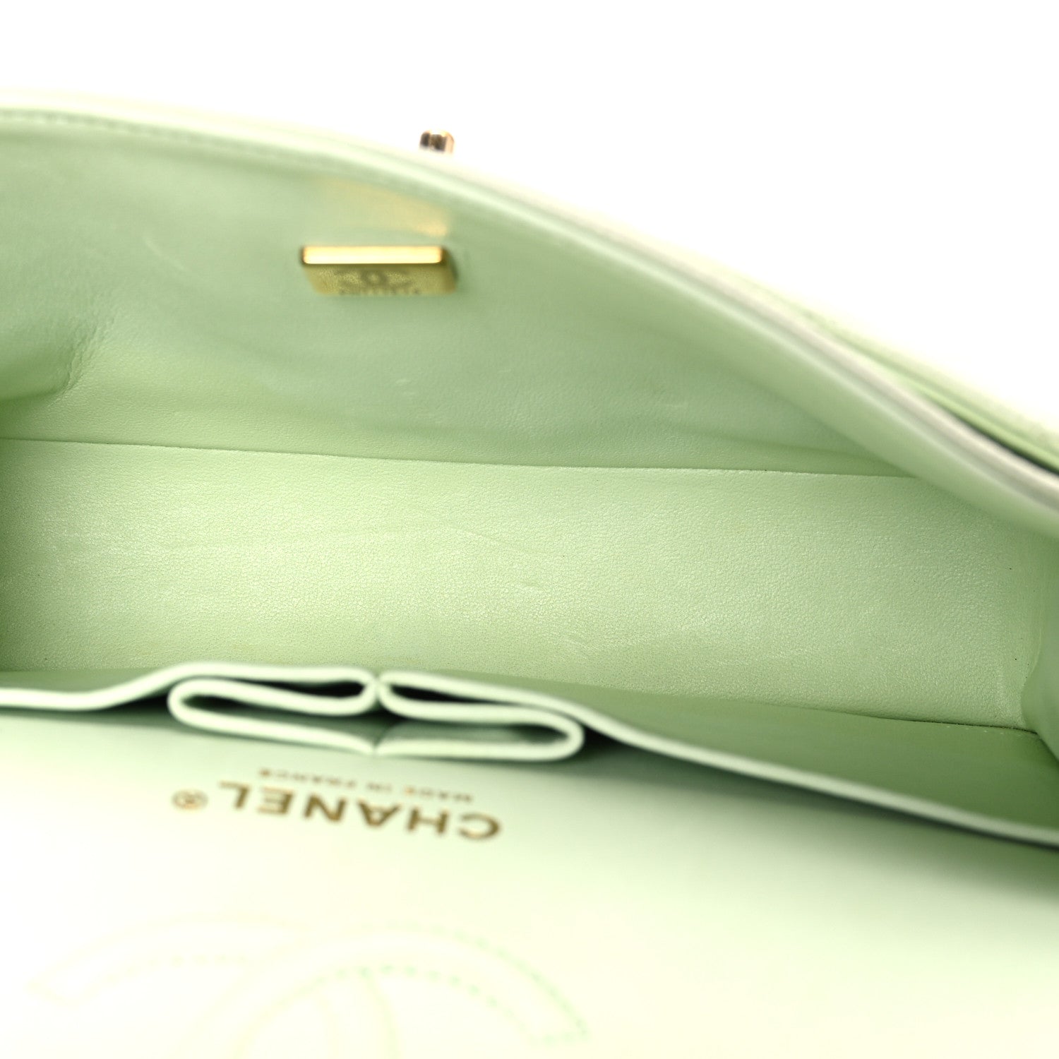 Chanel Caviar Quilted Small Double Flap Light Green 5 of 10