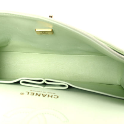 Chanel Caviar Quilted Small Double Flap Light Green 5 of 10