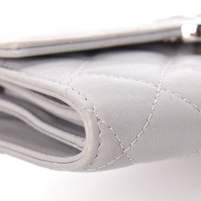 Chanel Lambskin Quilted CC Box Flap Wallet Grey 22 of 23