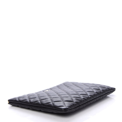 Chanel Caviar Quilted Medium Cosmetic Case Black 4 of 9