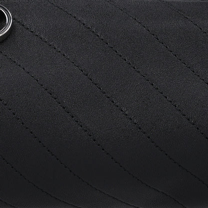 Gucci Sakai Be Green Calfskin Diagonal Stitched Mini Blondie Barrel Shoulder Bag Black 8 of 10