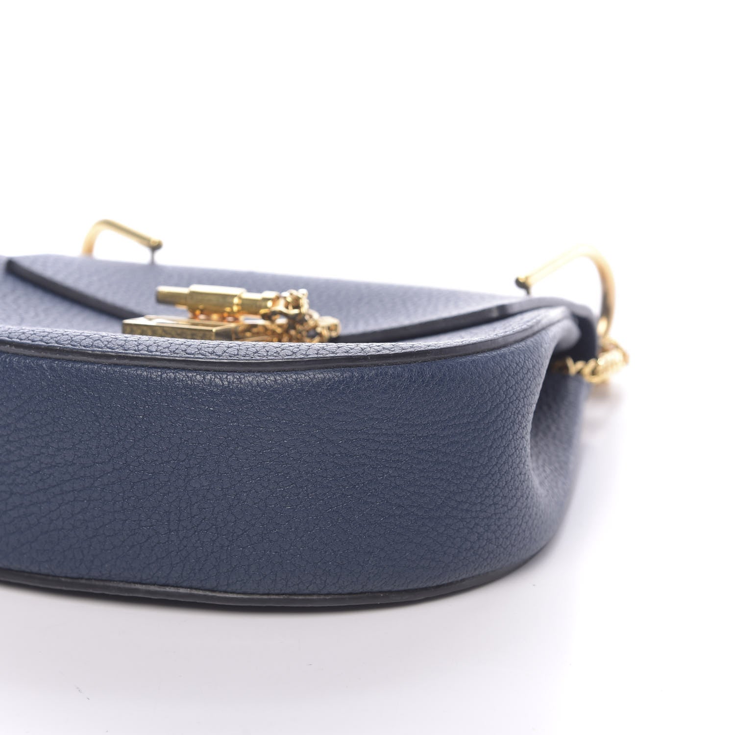 Chloe Grained Lambskin Mini Drew Shoulder Bag Royal Navy 8 of 9