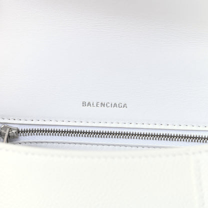 Balenciaga Grained Calfskin Small Hourglass Top Handle Bag White 8 of 11