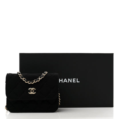 Chanel Jersey Quilted Micro Mini Flap Black 9 of 9