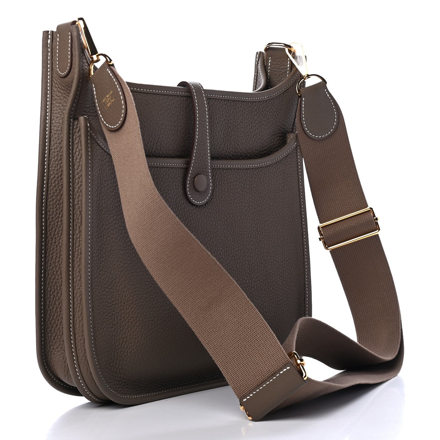 Hermes Taurillon Clemence Evelyne III PM Etoupe 2 of 4