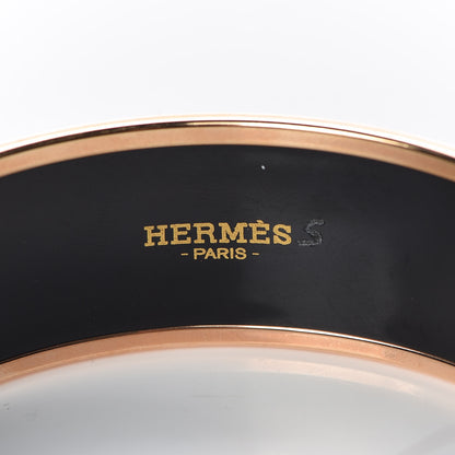 Hermes Enamel Wide Printed Jardin Botanique Bracelet 65 Surnaturel 4 of 5