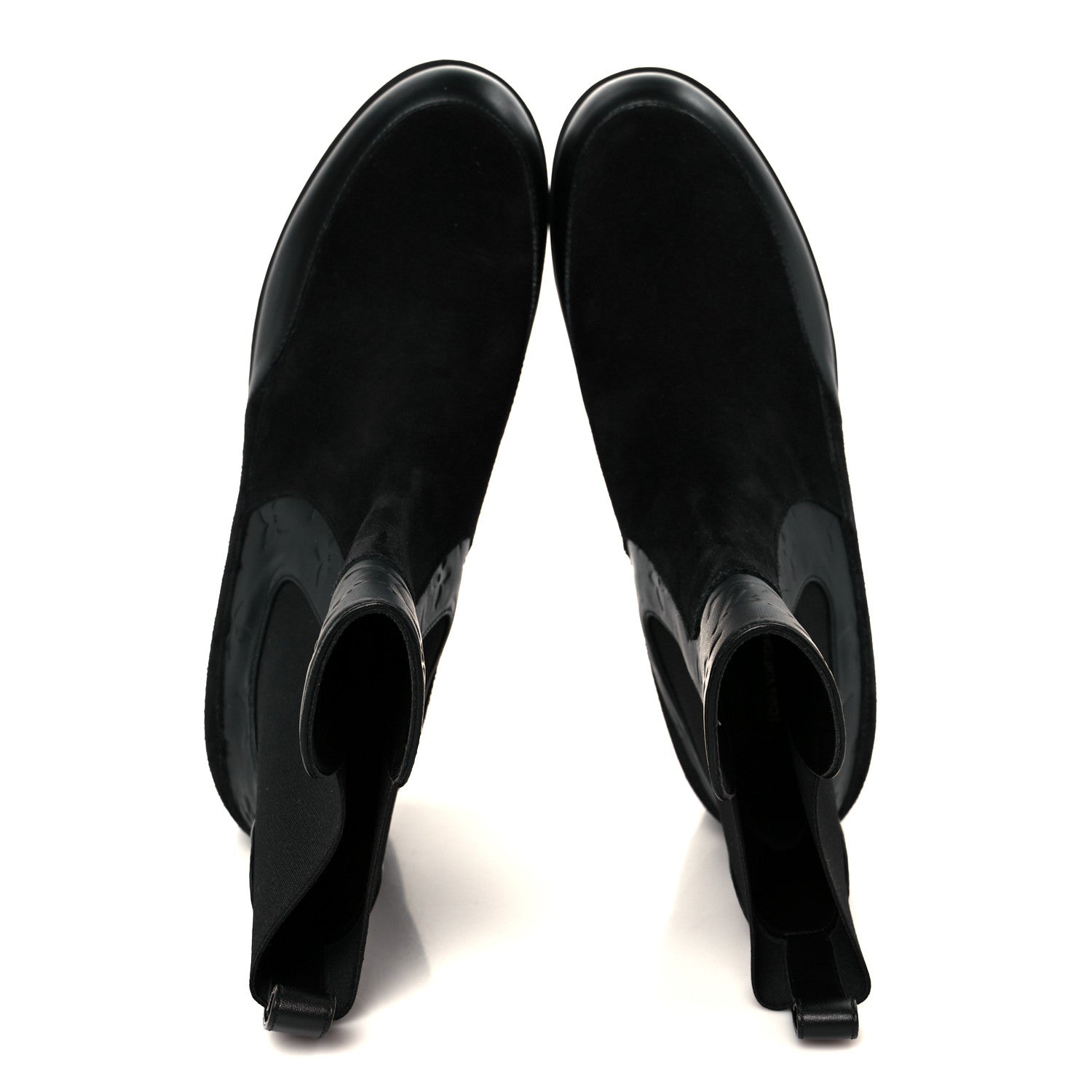Louis Vuitton Suede Laureate Platform Chelsea Boot 41 Black 2 of 9