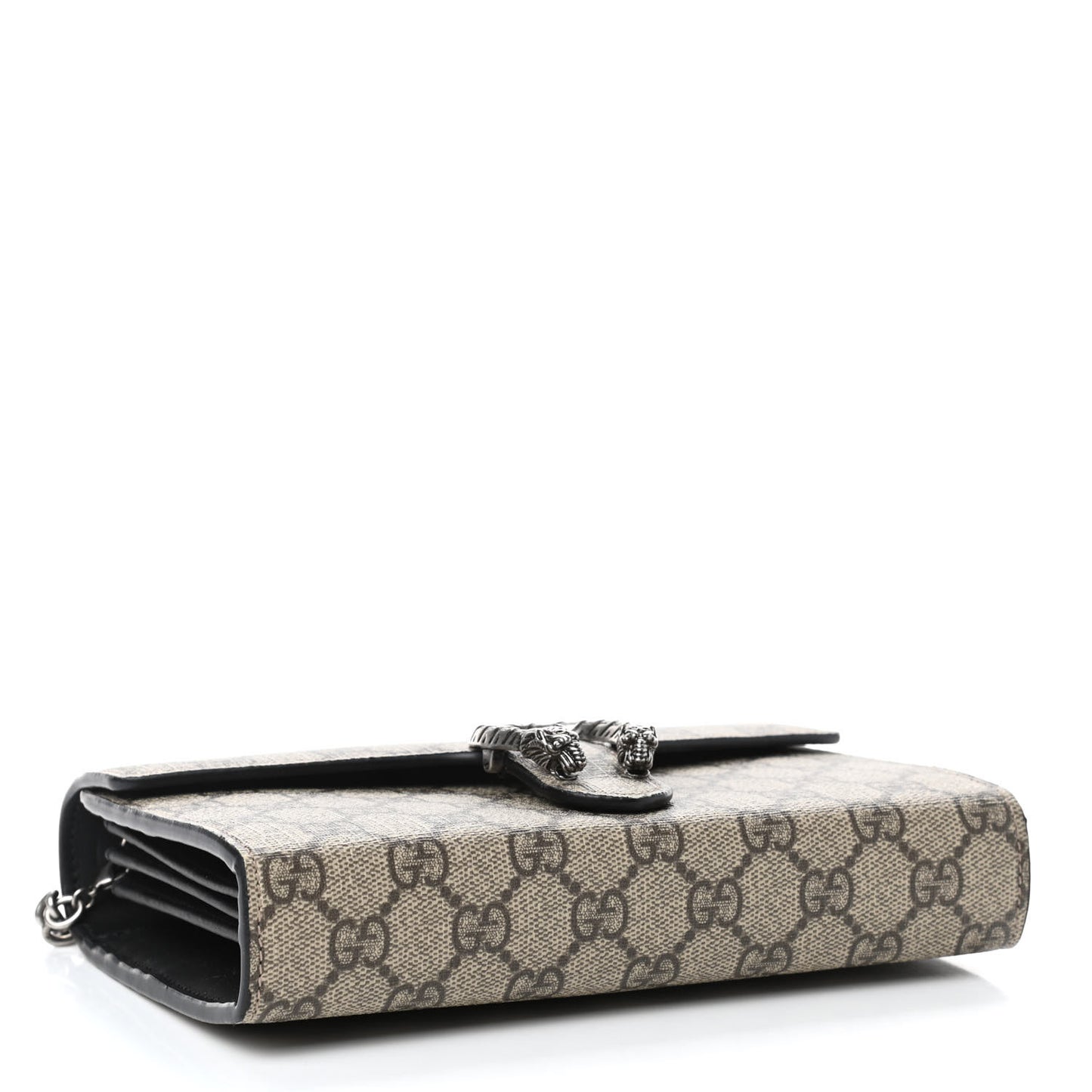 GG Supreme Monogram Mini Dionysus Chain Wallet Beige Black
