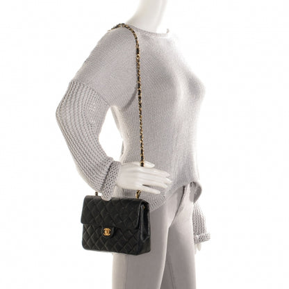 Chanel Lambskin Quilted Mini Square Flap Black 2 of 9