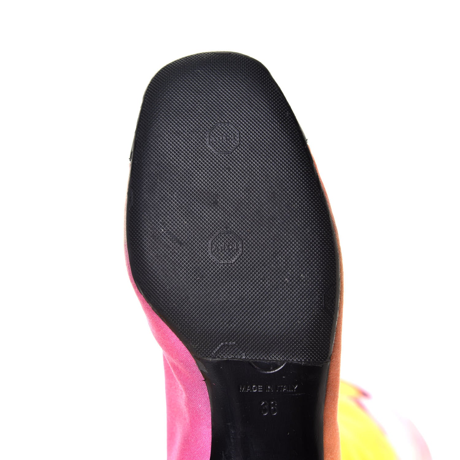 Chanel Fabric Printed Patent Cap Toe High Boots 36 Multicolor 5 of 7