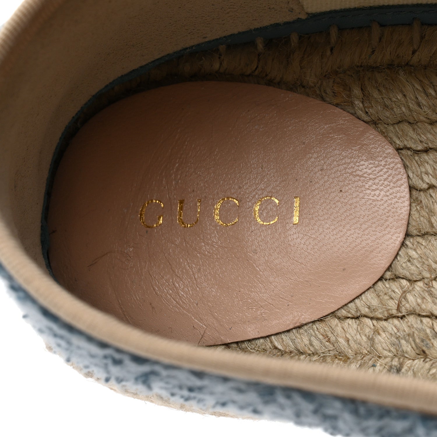 Gucci Terry Cloth Interlocking G Espadrilles 41.5 Sweet Blue Dusty White Beige 7 of 9