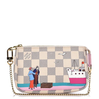 Louis Vuitton Damier Azur 2016 Christmas Animation Mini Pochette Accessories 1 of 8