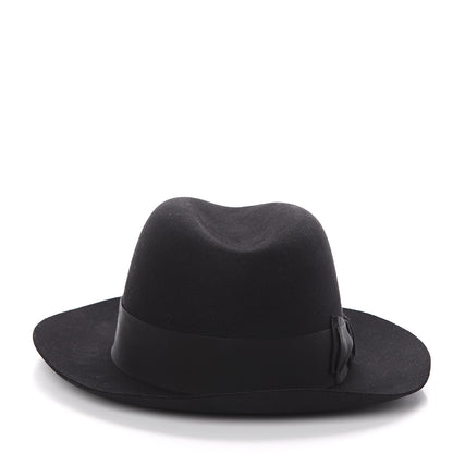 Hermes Rabbit Felt Hare Felt Paris Hat 58 Black 3 of 7
