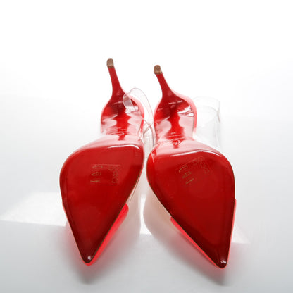 Christian Louboutin Patent PVC Un Bout Slingbacks 39 Hot Pink 5 of 7