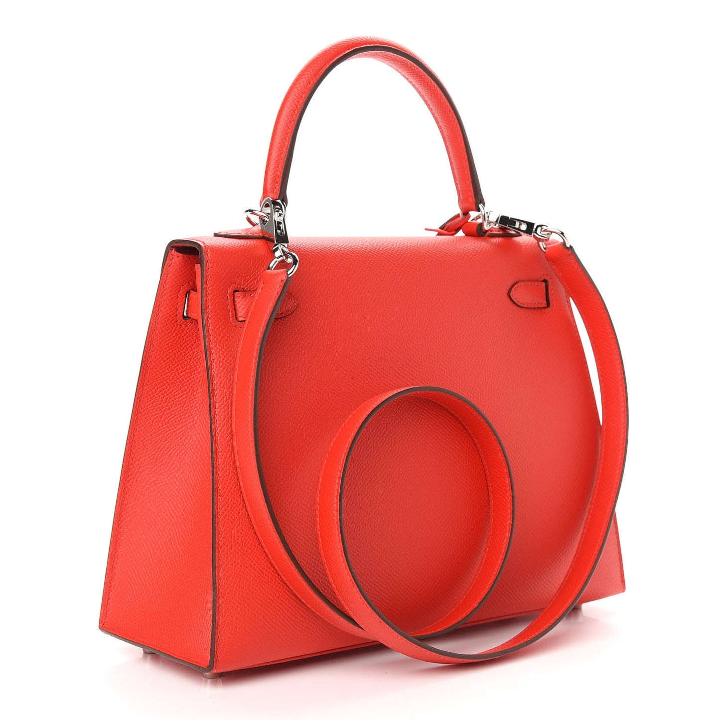 Epsom Verso Kelly Sellier 25 Rouge De Coeur Rouge Grenat