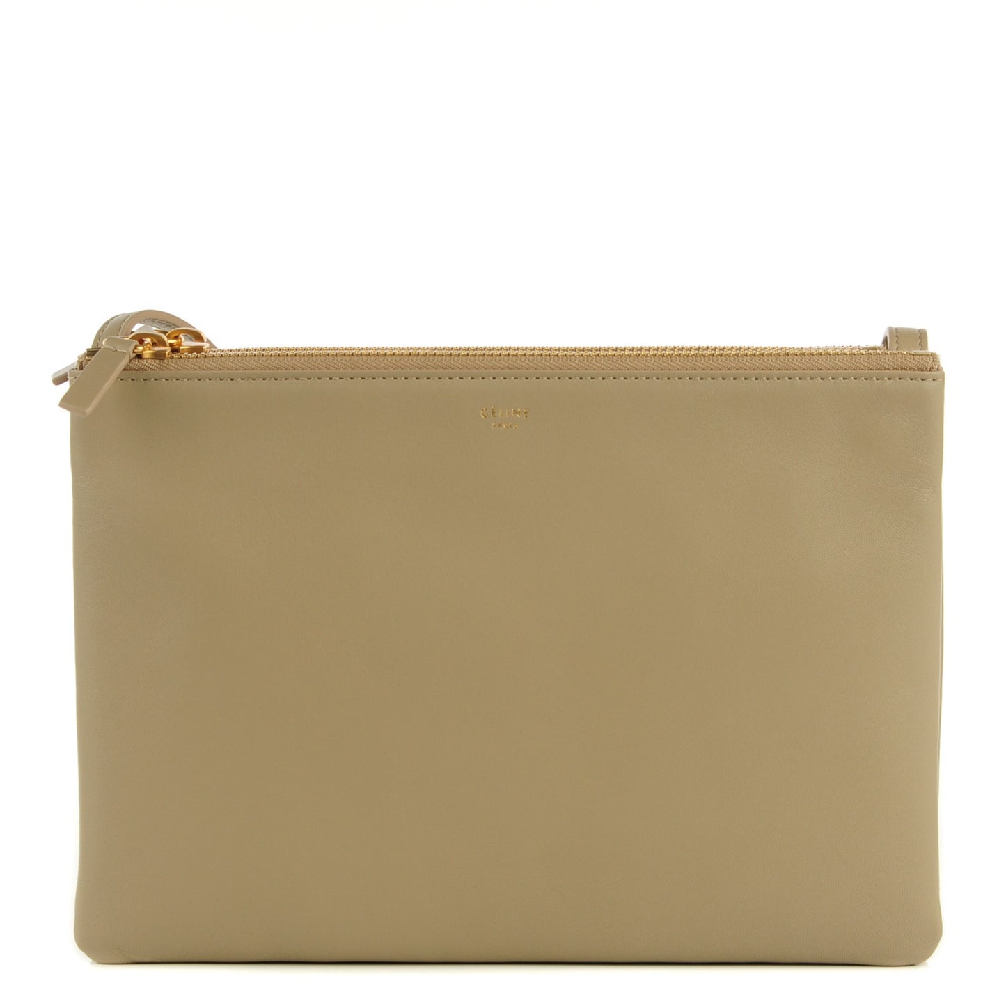 Lambskin Large Trio Crossbody Bag Beige
