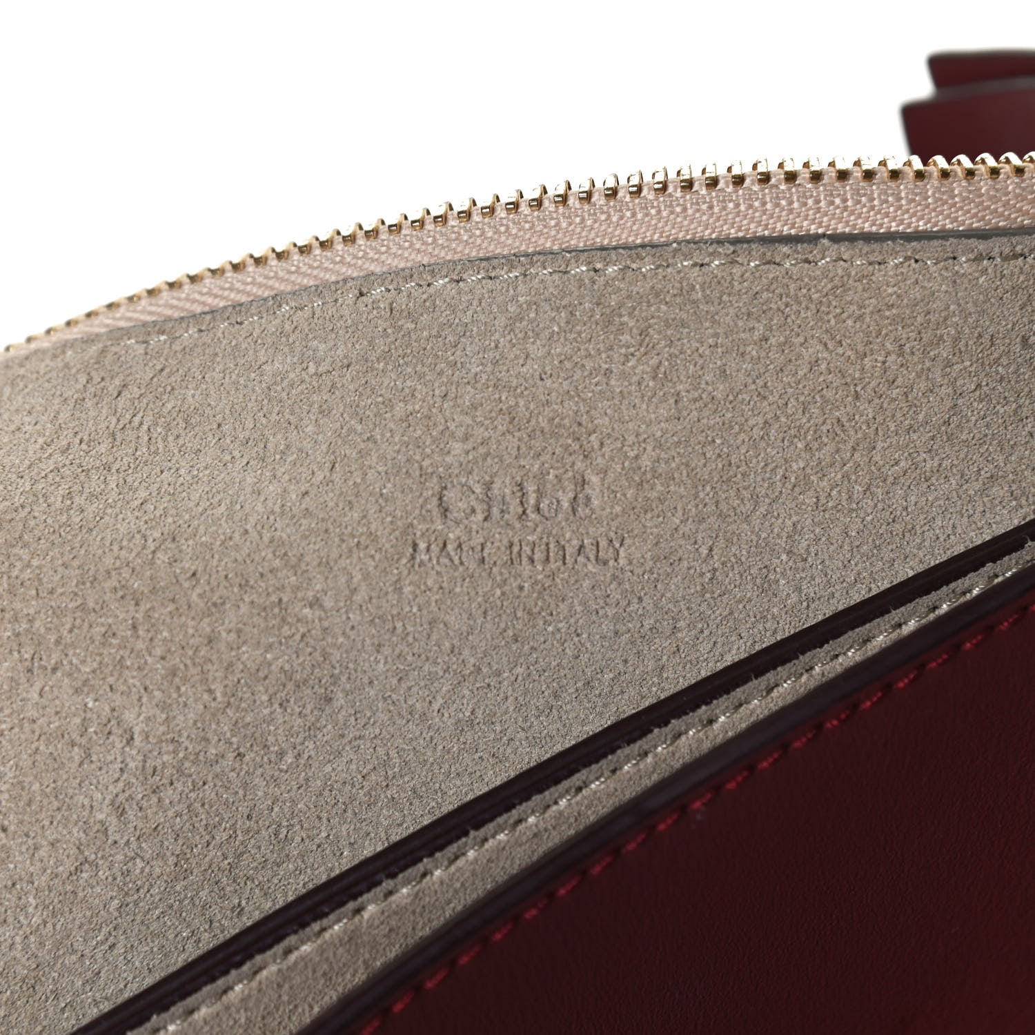 Chloe Calfskin Suede Medium Faye Shoulder Bag Plum Purple 6 of 14