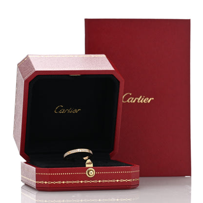 Cartier 18K Yellow Gold Diamond 2.6mm LOVE Paved Band Ring 59 8.75 3 of 5