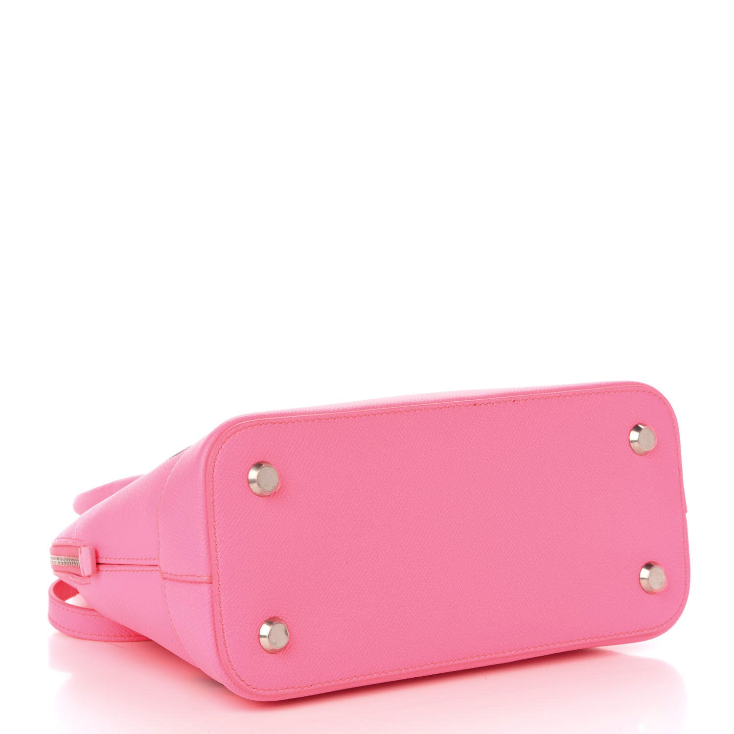 Balenciaga Signature Grained Calfskin Logo S Ville Top Handle Bag Acid Pink Black 4 of 13